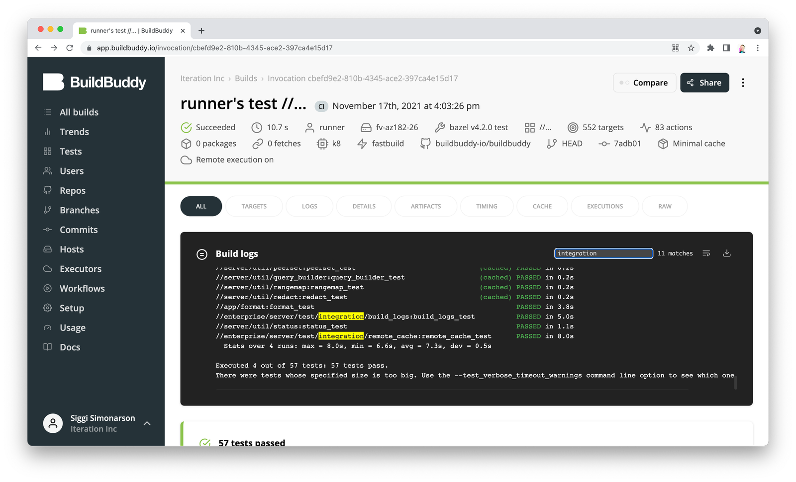 Bazel Build & Test UI