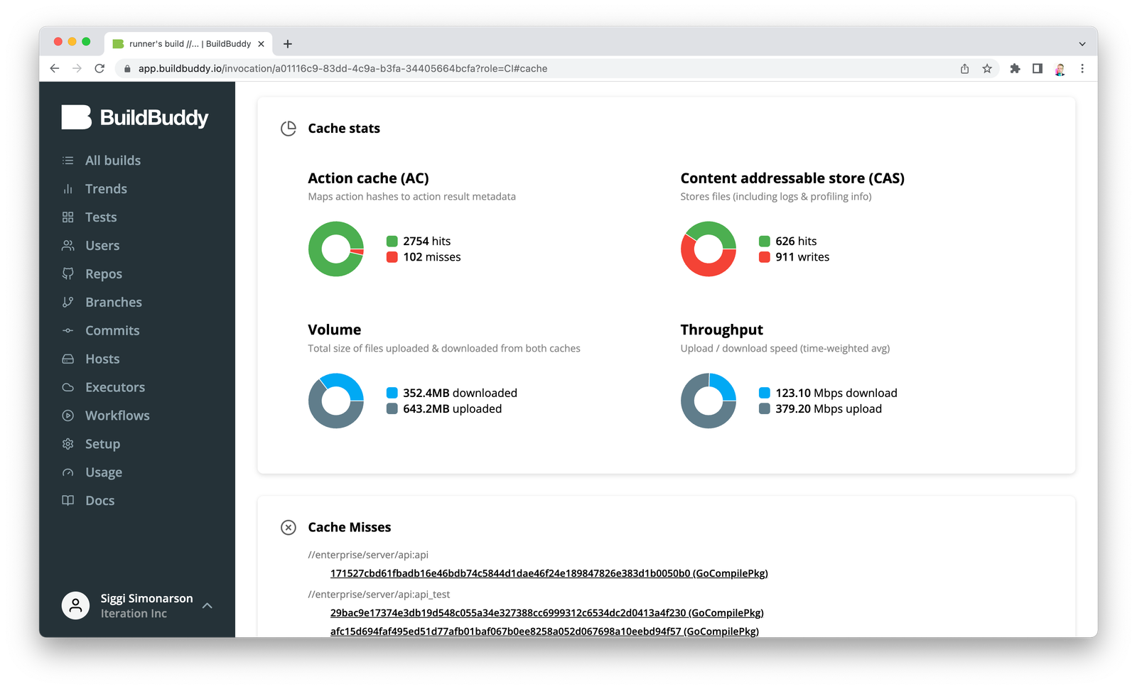 Bazel Cache hit debugging