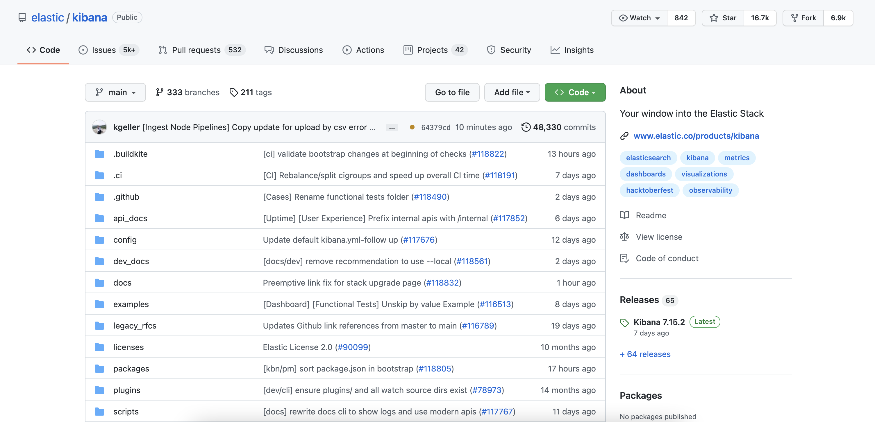 elastic/kibana Github Repository Powered By BuildBuddy