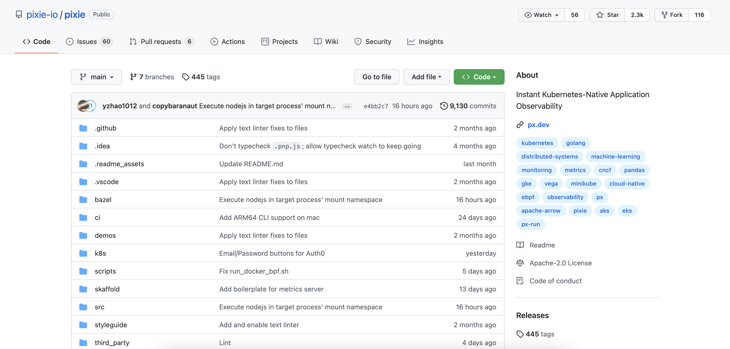 pixie-io/pixie Github Repository Powered By BuildBuddy